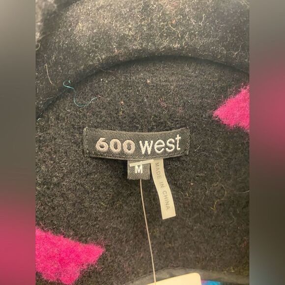 600 West Med Black/Color Sweater Jacket - Picture 2 of 3